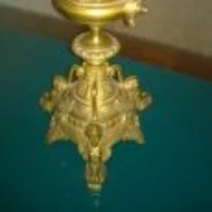 старинная настольная лампа ( бронза)