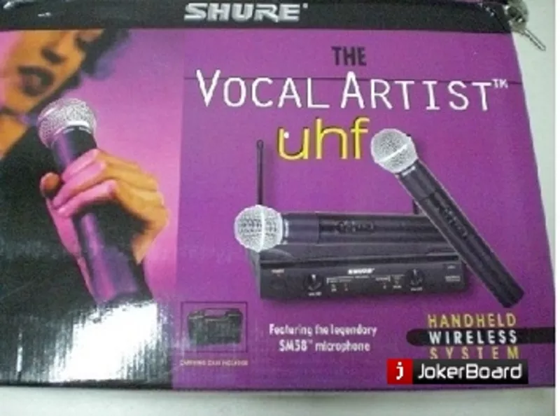 Микрофон SHURE SM58 -VOCAL ARTIST.радиосистема­ 2 микрофона.КЕЙС 2