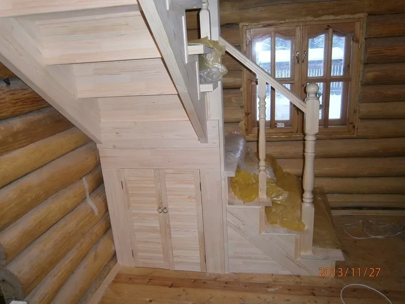 Изготовление и установка лестниц из дерева 3