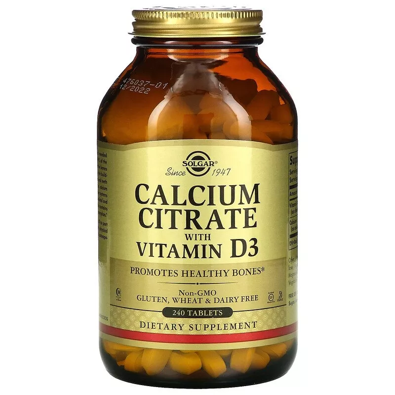 Цитрат кальция с витамином D3 240 таблеток Солгар
