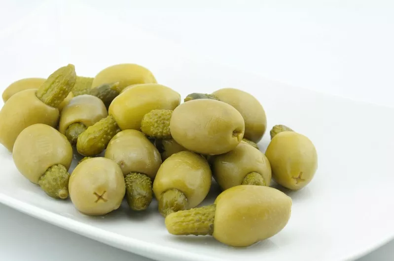 Оливки консервированные халкидики Крупные черные и зеленые в ассортиме 5