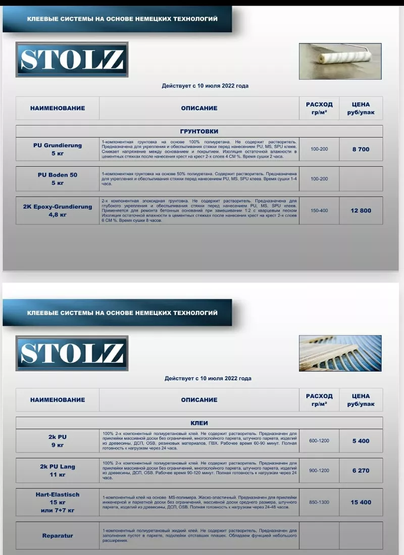 Клей для паркета STOLZ HART-ELASTISCH MS(15 кг) на основе полимеров 4