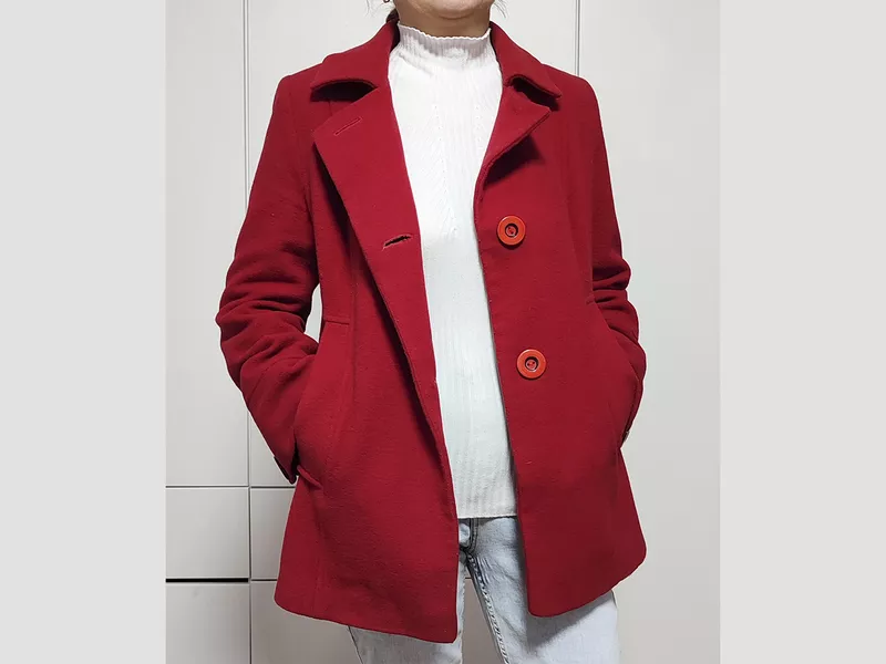 Пальто женское красное демисезонное NYNEL