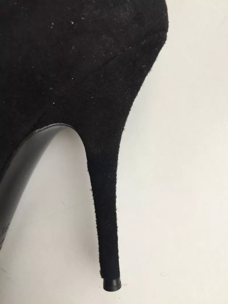 Сапоги чулки новые casadei италия 39 размер черные замша стретч обувь женская мех лиса двойной внутр 6