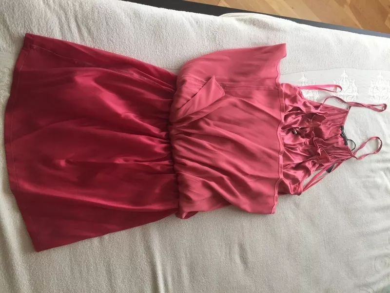 Платье сарафан новый patrizia pepe италия 42 44 46 s m размер розовое коралл цвет ткань атлас шелк с 4