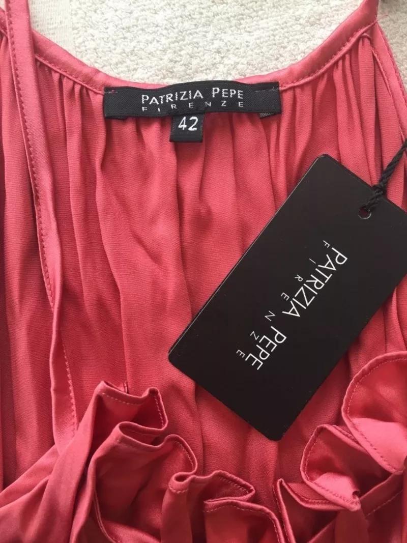 Платье сарафан новый patrizia pepe италия 42 44 46 s m размер розовое коралл цвет ткань атлас шелк с 8