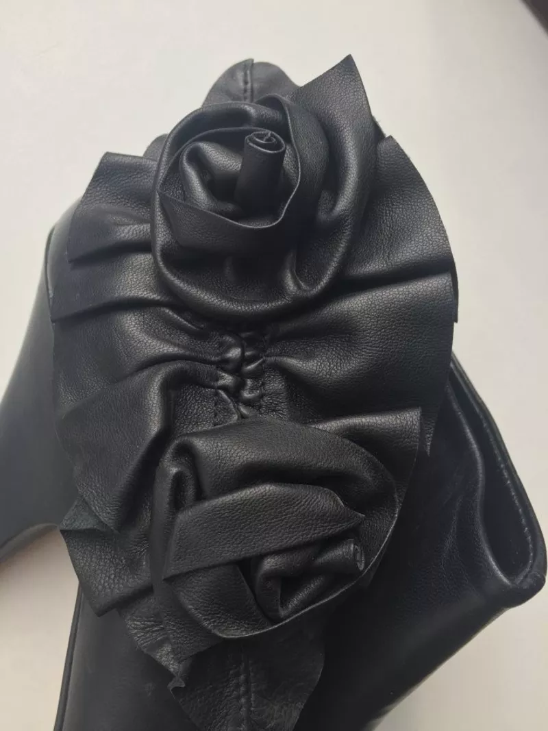 Ботильоны kalliste италия 39 размер черные кожа женские кожаные внутри осень весна демисезонные кабл 6