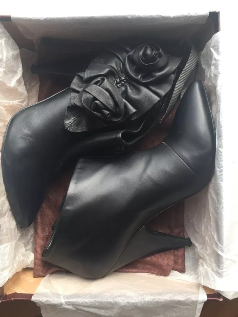 Ботильоны kalliste италия 39 размер черные кожа женские кожаные внутри осень весна демисезонные кабл 5