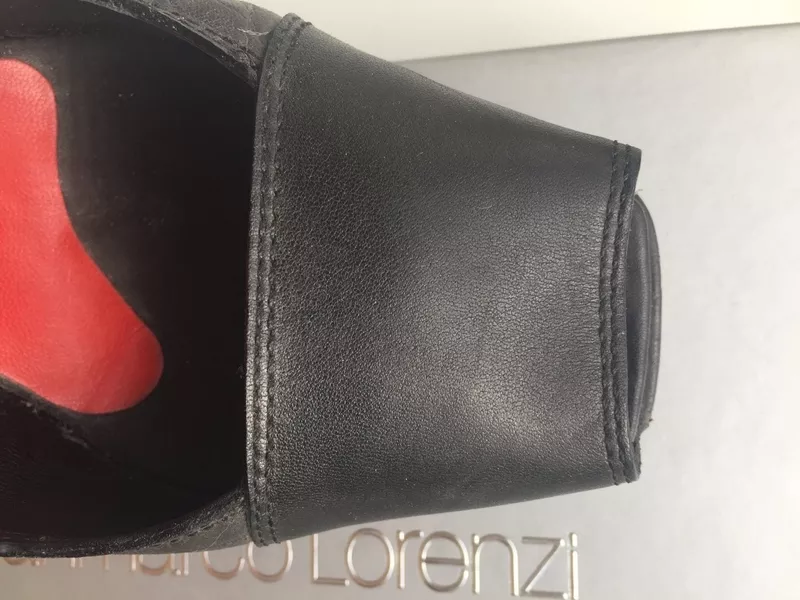 Туфли gianmarco lorenzi италия 39 размер кожа черные платформа 1см каблук 10 шпилька женские кожаные 8