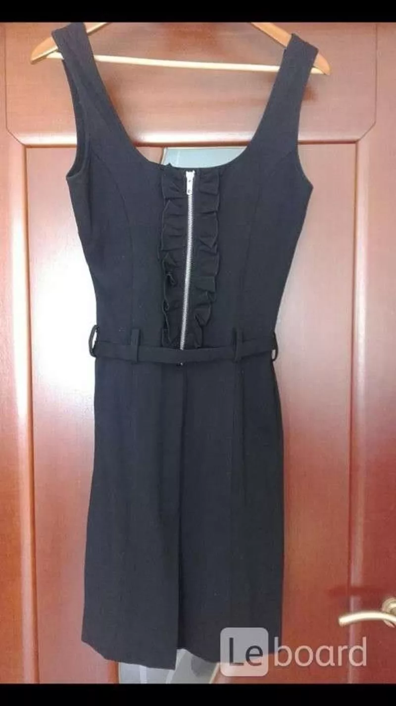Платье сарафан новый eureka италия s m 44 46 черный мини стретч мягкая ткань плотная миди оборки зам 2