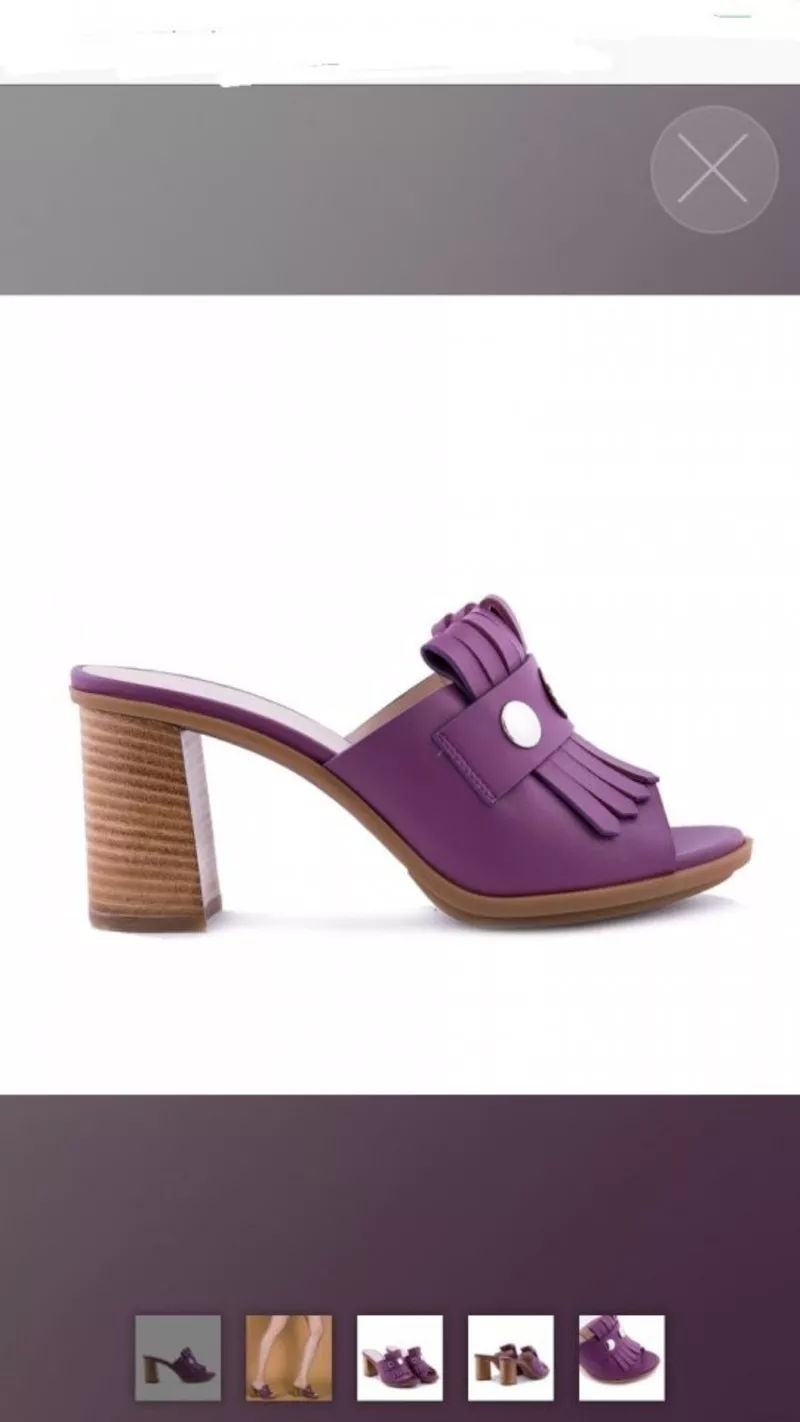 Сабо loriblu италия 39 размер кожа сиреневые фиолетовые каблук 8 см босоножки обувь женская лето 2