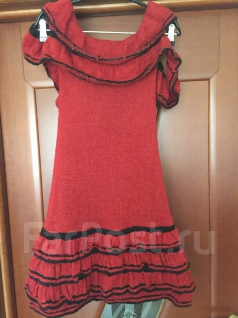 Платье новое dolce&gabbana м 46 s 42 44 шерсть вязаное оранж оранжевое сарафан туника 4