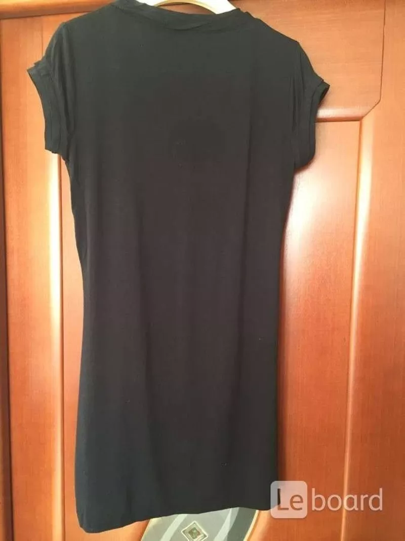 Платье туника gaudi м 46 44 s чёрная принт рисунок бисер нашит футболка сарафан топ одежда женская м 3