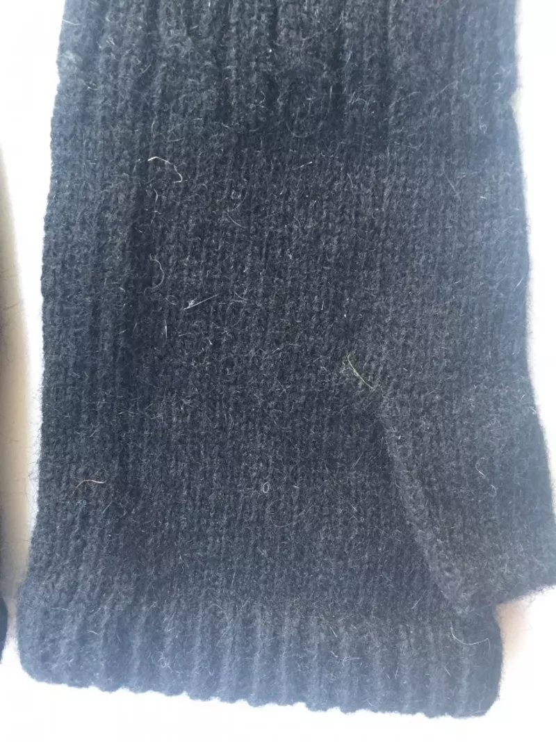 Перчатки длинные шерсть чёрные митенки вязаные женские зима аксессуары высокие м 44 46 42 48 40 s l 8