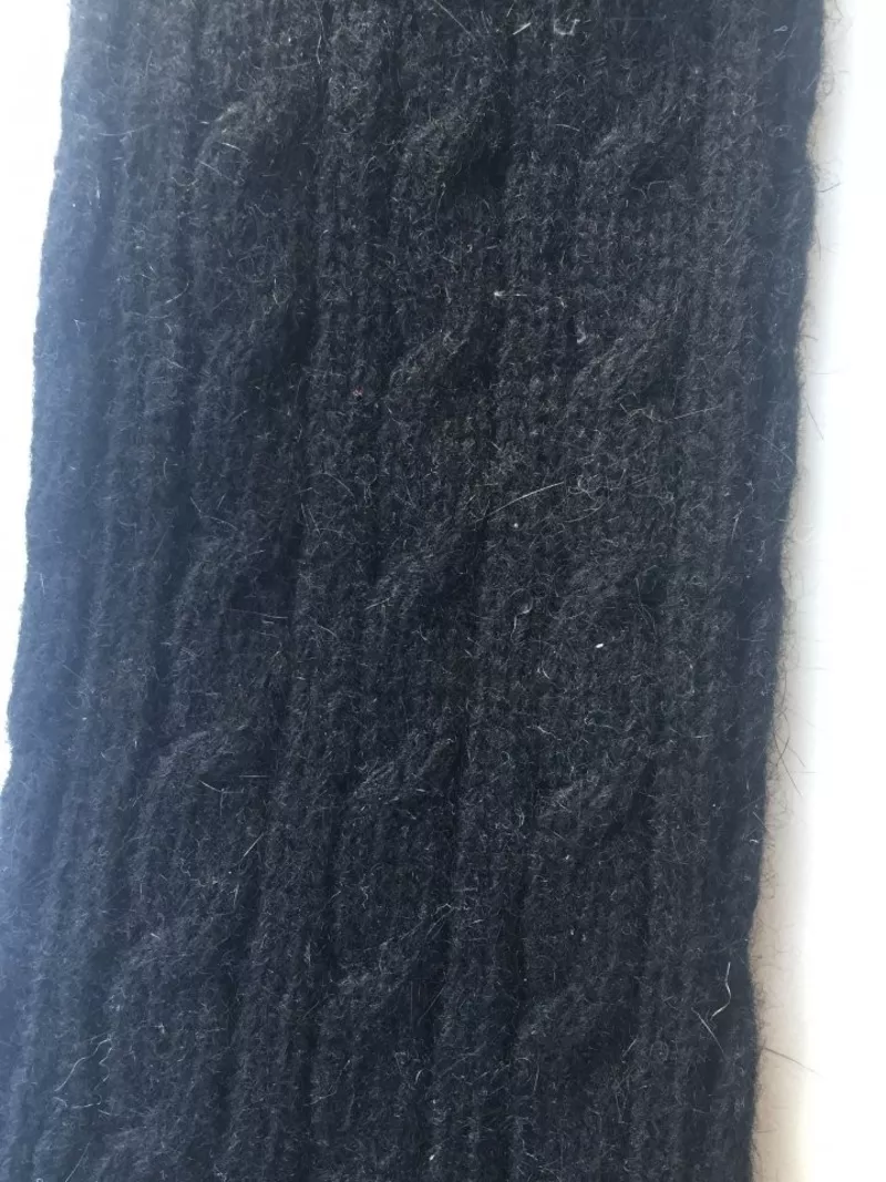 Перчатки длинные шерсть чёрные митенки вязаные женские зима аксессуары высокие м 44 46 42 48 40 s l 9