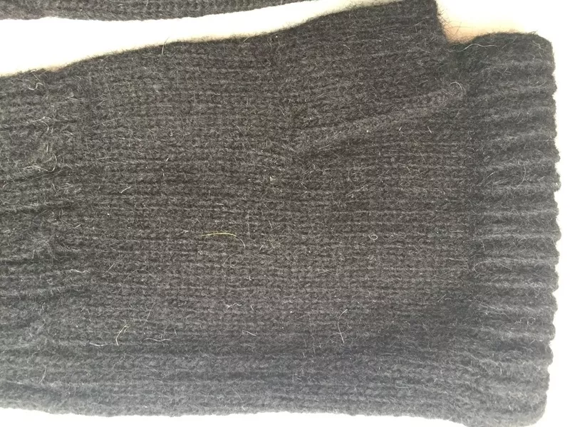 Перчатки длинные шерсть чёрные митенки вязаные женские зима аксессуары высокие м 44 46 42 48 40 s l 2