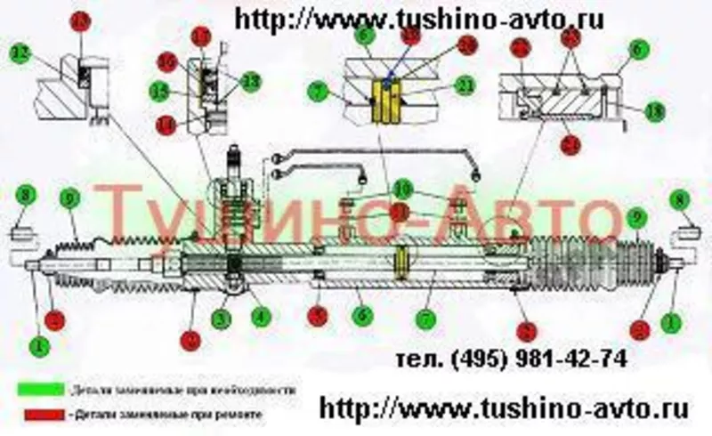 Ремонт рулевой рейки,  гидроусилителя руля,  АКПП,  МКП в Tushino-Avto